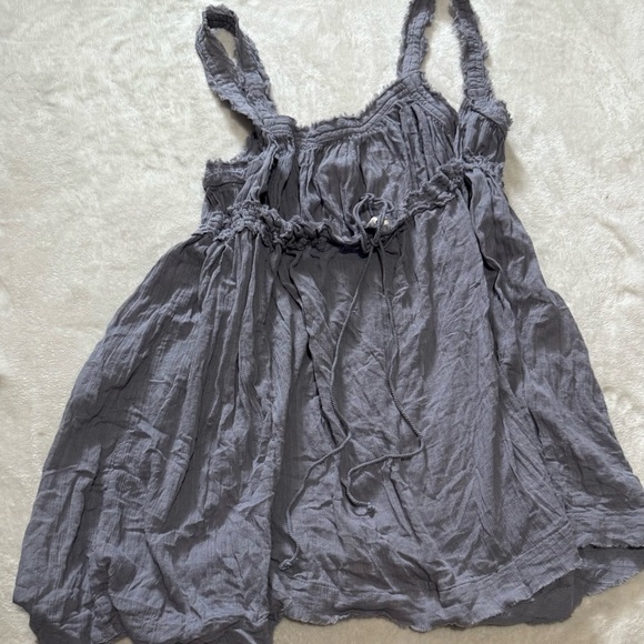 Free People Gray Sleeveless Sundress Mini - Picture 4 of 6